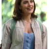 Off Campus S01 Ella Bright Beige Bomber Jacket For Sale