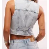 Off Campus S01 Ella Bright Denim Vest Back