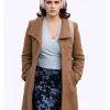 Off Campus S01 Hannah Wells Brown Wool Coat