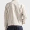 Prada Chambray Blouson White Jacket For Sale