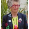 Prue Leith Floral Embroidery Blazer