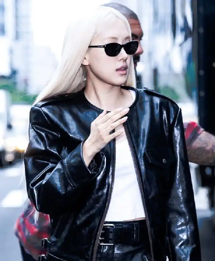 Rosé NYC 2026 Black Leather Jacket For Sale