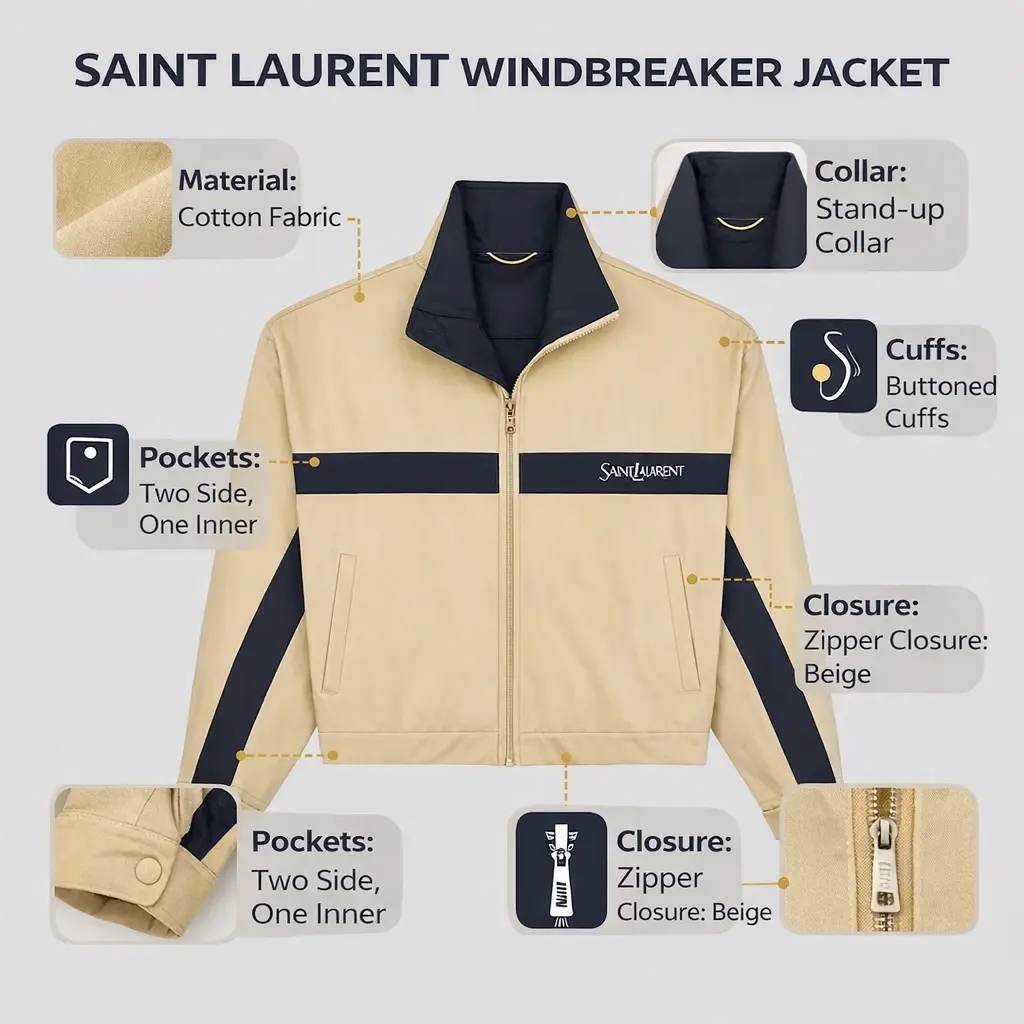 Saint Laurent Windbreaker Jacket Giuide