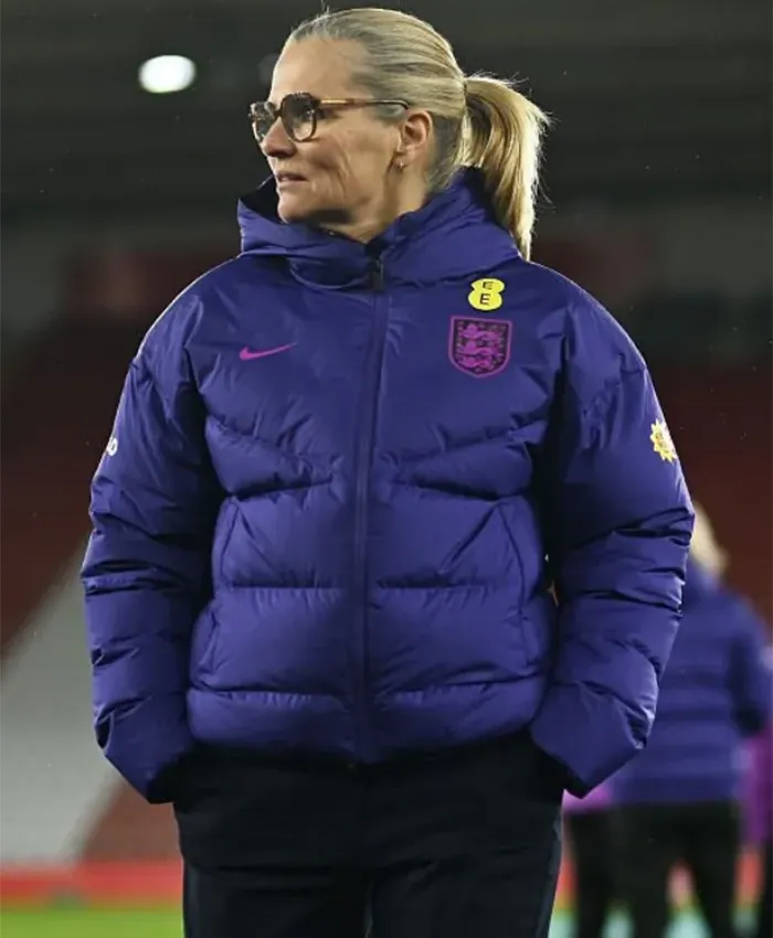 Sarina Wiegman Women’s International Friendly Match Puffer Jacket Front