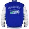 Seattle Seahawks Ultimate Throwback Varsity Jacket Back