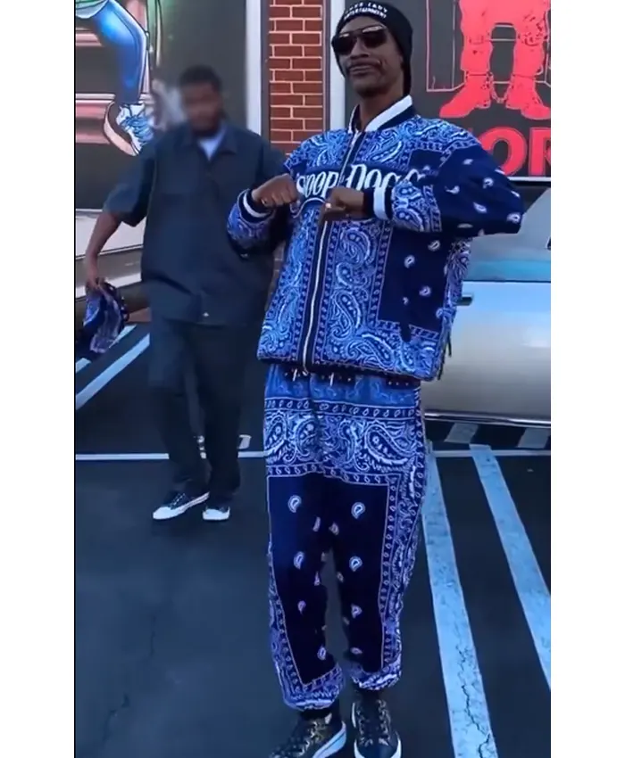 Snoop Dogg Blue Bandana Tracksuit For Sale
