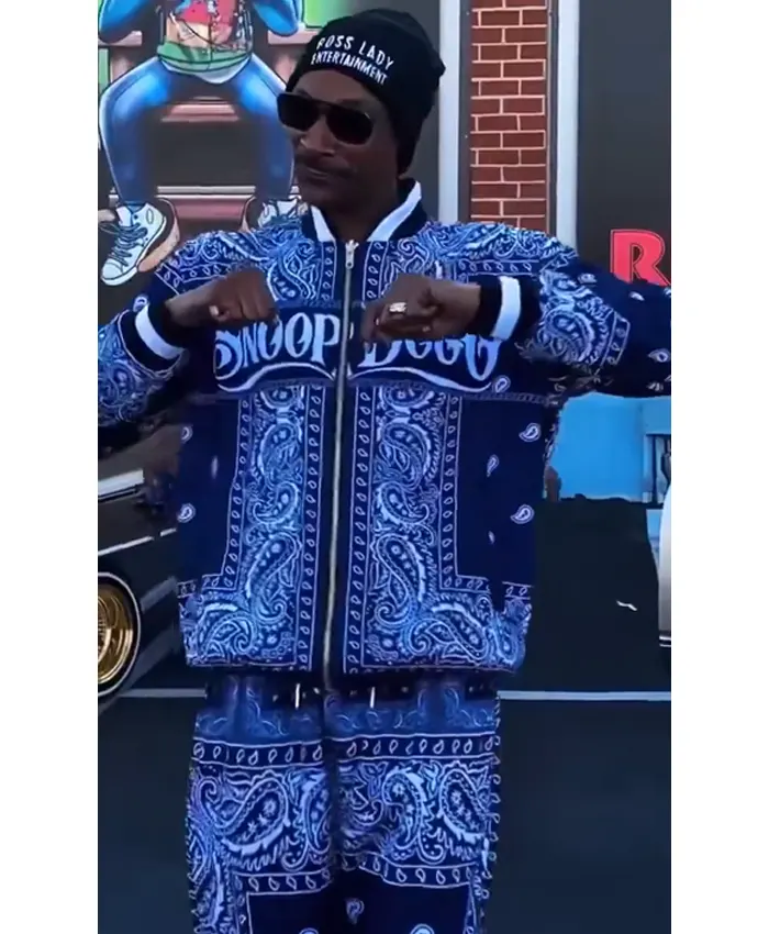Snoop Dogg Blue Bandana Tracksuit Front