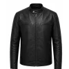 Starbright Gbenga Akinnagbe Black Leather Jacket Front