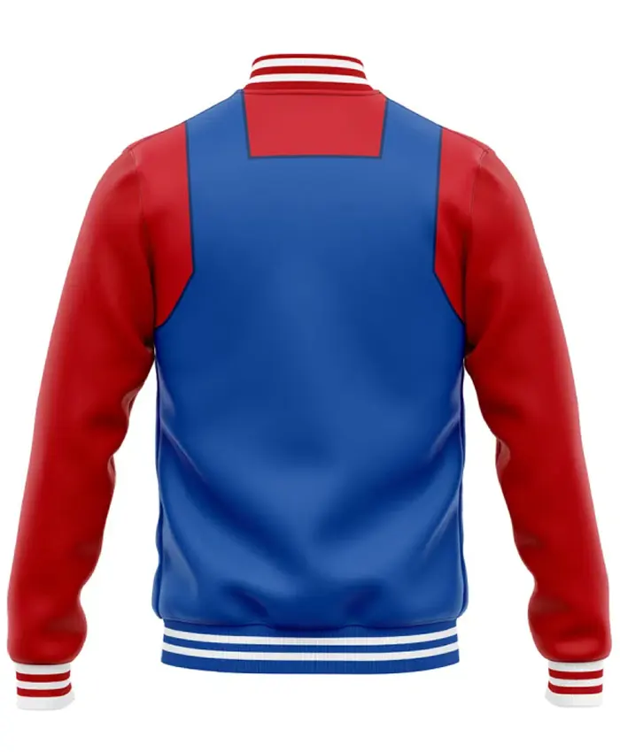 Super Mario Bros Varsity Jacket Back