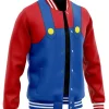Super Mario Bros Varsity Jacket Side