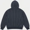 Supreme Devils Logo Stripped Hooded Jacket For Sale