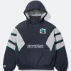 Supreme Salem Half Zip Stadium Jacket Grey and Black