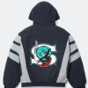 Supreme Salem Half Zip Stadium Jacket Grey and Black Back