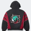 Supreme Salem Half Zip Stadium Jacket Red and Black