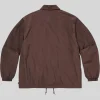 Supreme Spellout Coaches Jacket Brown Back