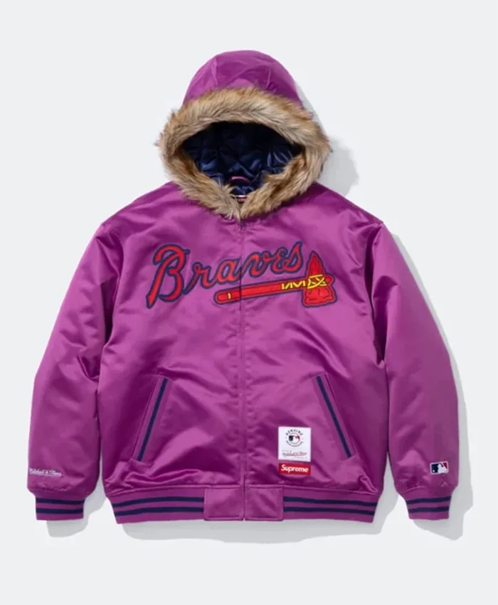 Supreme x Atlanta Braves Purple Jacket