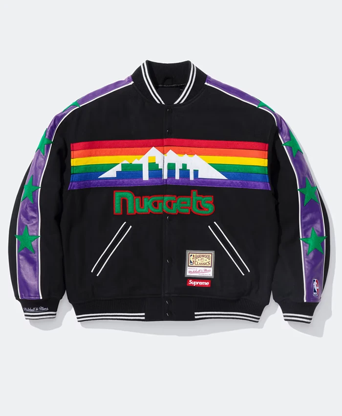 Supreme x Mitchell & Ness Denver Nuggets Varsity Jacket
