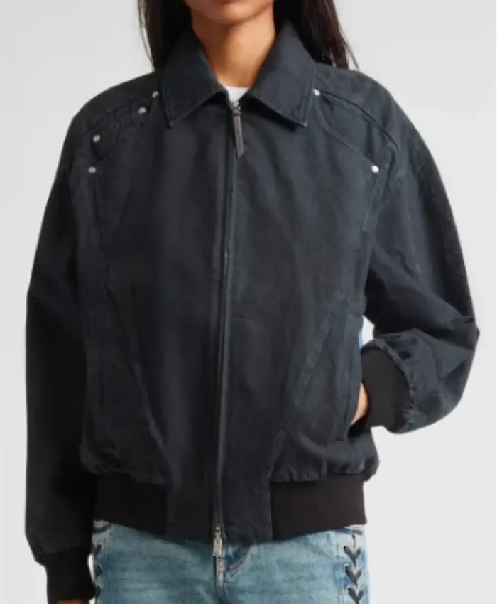 Taylor Swift Knicks VS Cleveland Bomber Jacket Front