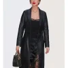 Taylor Swift London Street Style Leather Coat Front