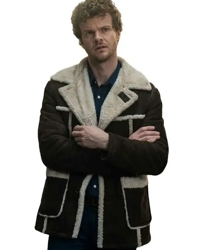 The Boys S05 Hughie Campbell Shearling Leather Jacket For Sale