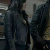 The Boys S05 Kimiko Miyashiro Black Leather Jacket Side