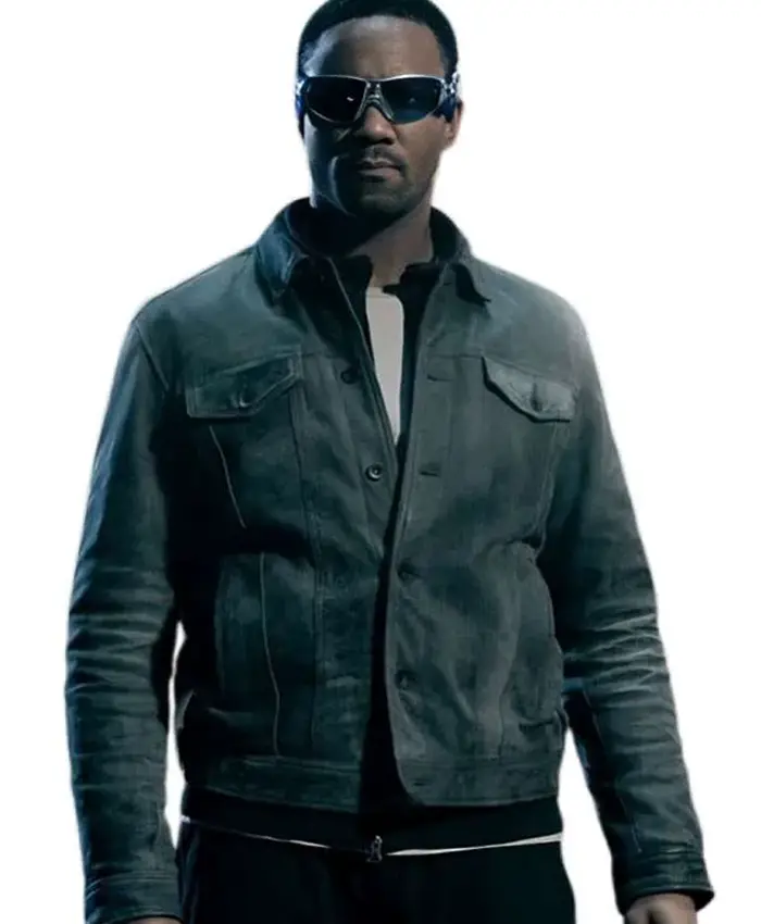 The Boys S05 Reggie Franklin Suede Leather Jacket Front