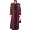 The Devil Wears Prada 2 Anne Hathaway Leather Coat Front