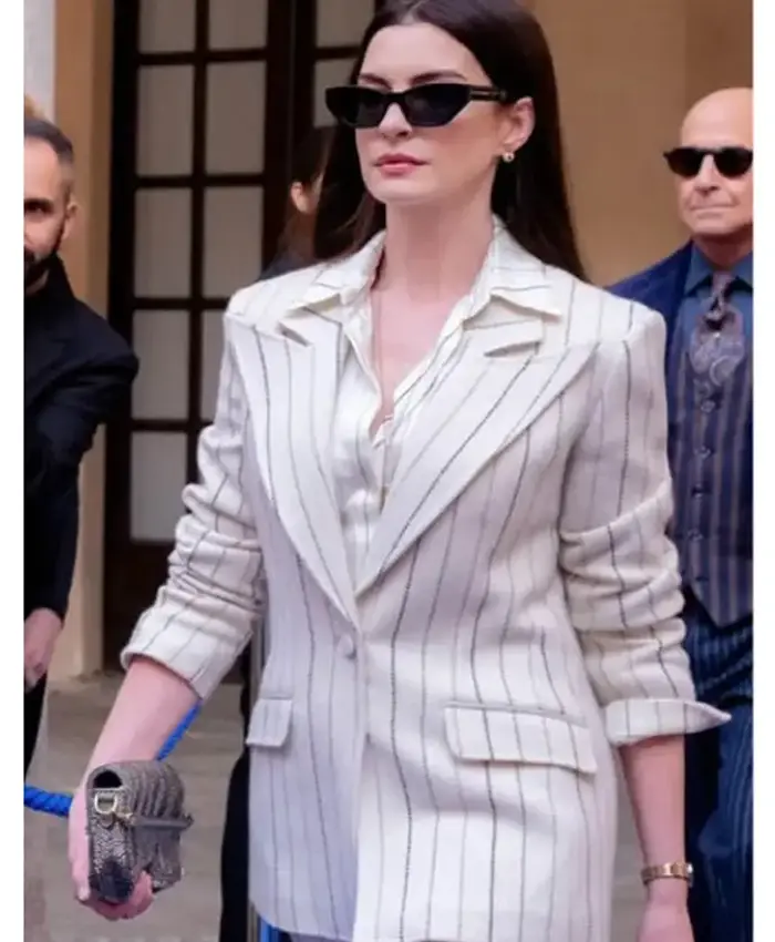 The Devil Wears Prada 2 Anne Hathaway Pinstripe Blazer