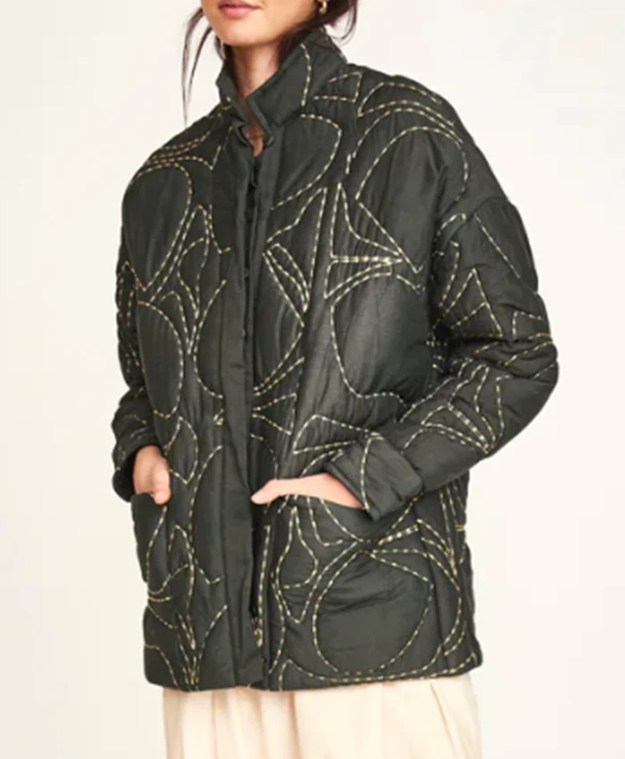 The Four Seasons S02 Anne Black Padded Jacket For Sale