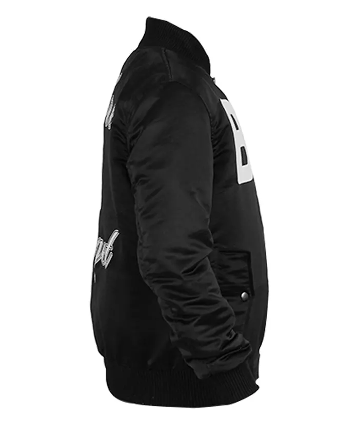 The Kid LAROI Before I Forget Black Bomber Jacket Right