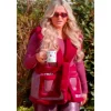 The Only Way Is Essex S36 Saffron Lempriere Red Fur Vest