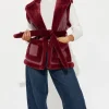 The Only Way Is Essex S36 Saffron Lempriere Red Fur Vest Front