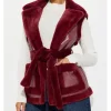 The Only Way Is Essex S36 Saffron Lempriere Red Fur Vest Side