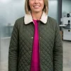 The Today Show Dylan Dreyer Green Quilted Jacket