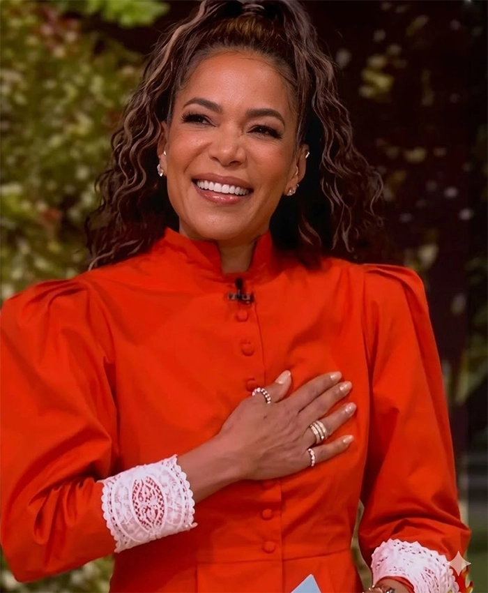 The View Sunny Hostin Orange Cropped Jacket Front