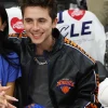 Timothée Chalamet Knicks vs. Cavs Final Leather Jacket For Sale