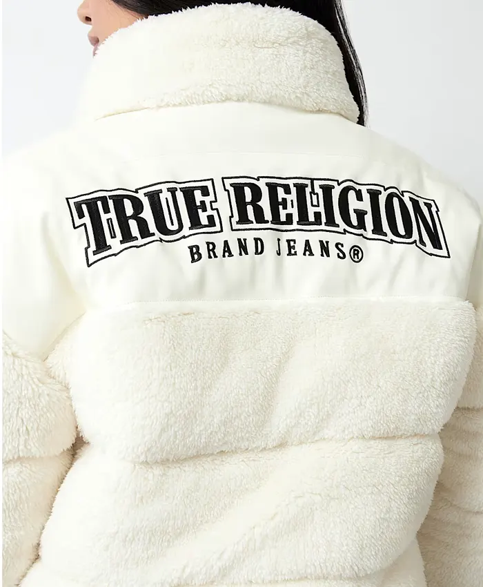 True Religion Embroidered Sherpa Jacket Back
