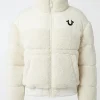 True Religion Embroidered Sherpa Jacket Front