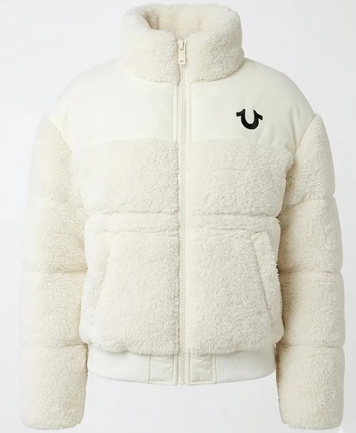 True Religion Embroidered Sherpa Jacket Front