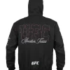 UFC Houston Texas Black Hooded Workwear Jacket Back