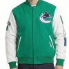Vancouver Canucks Classic Green and White Varsity Jacket