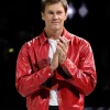 WNBA Tom Brady Red Leather Jacket