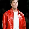 WNBA Tom Brady Red Leather Jacket For Sale