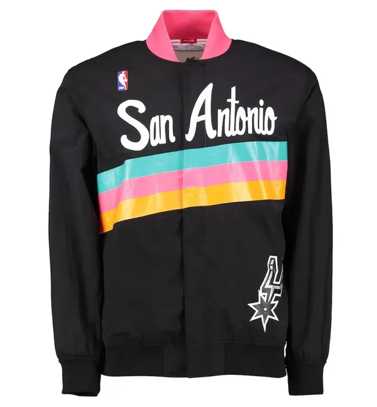 Warm Up San Antonio Spurs Black Jacket