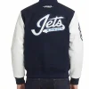 Winnipeg Jets Classic Navy and White Varsity Jacket For Sale