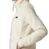 Women's Fire Side II Off-white Sherpa Fleece Jacket Side