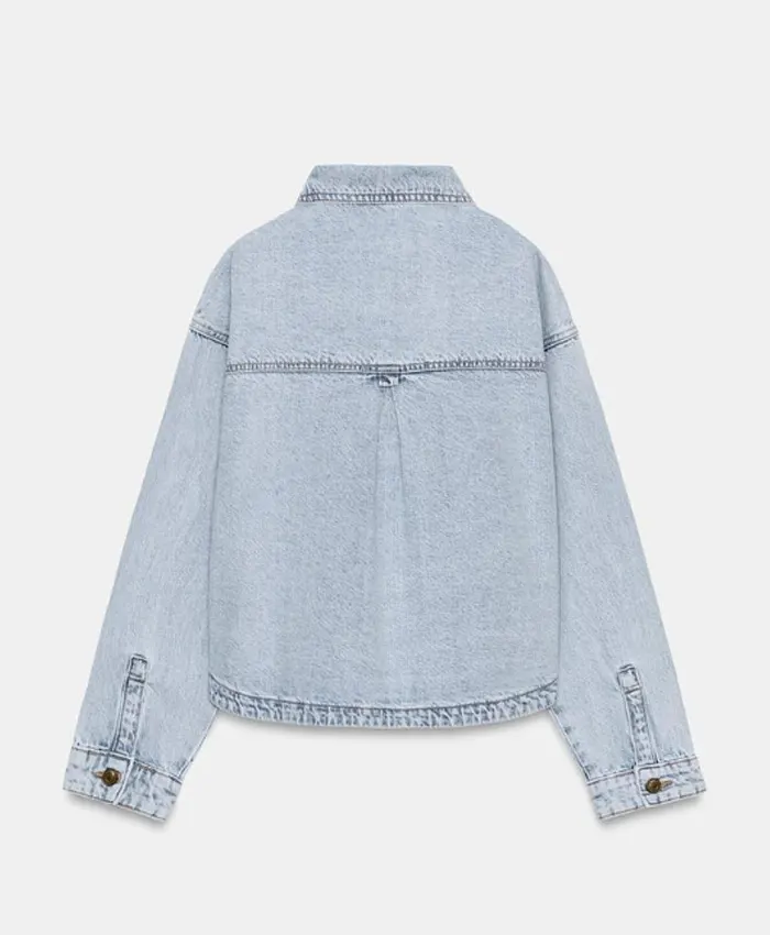 Zara Relaxed Fit Denim Jacket For Sale
