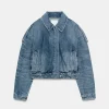 Zara Shoulder Tabs Denim Jacket