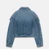 Zara Shoulder Tabs Denim Jacket For Sale