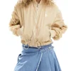 Zero Stars S01 Sara Pascoe Beige Bomber Jacket For Sale